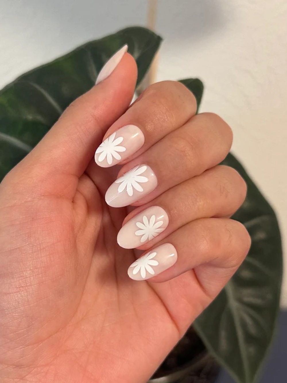 Olive & June Press-On Nails - Daisy Pop Neutral Floral